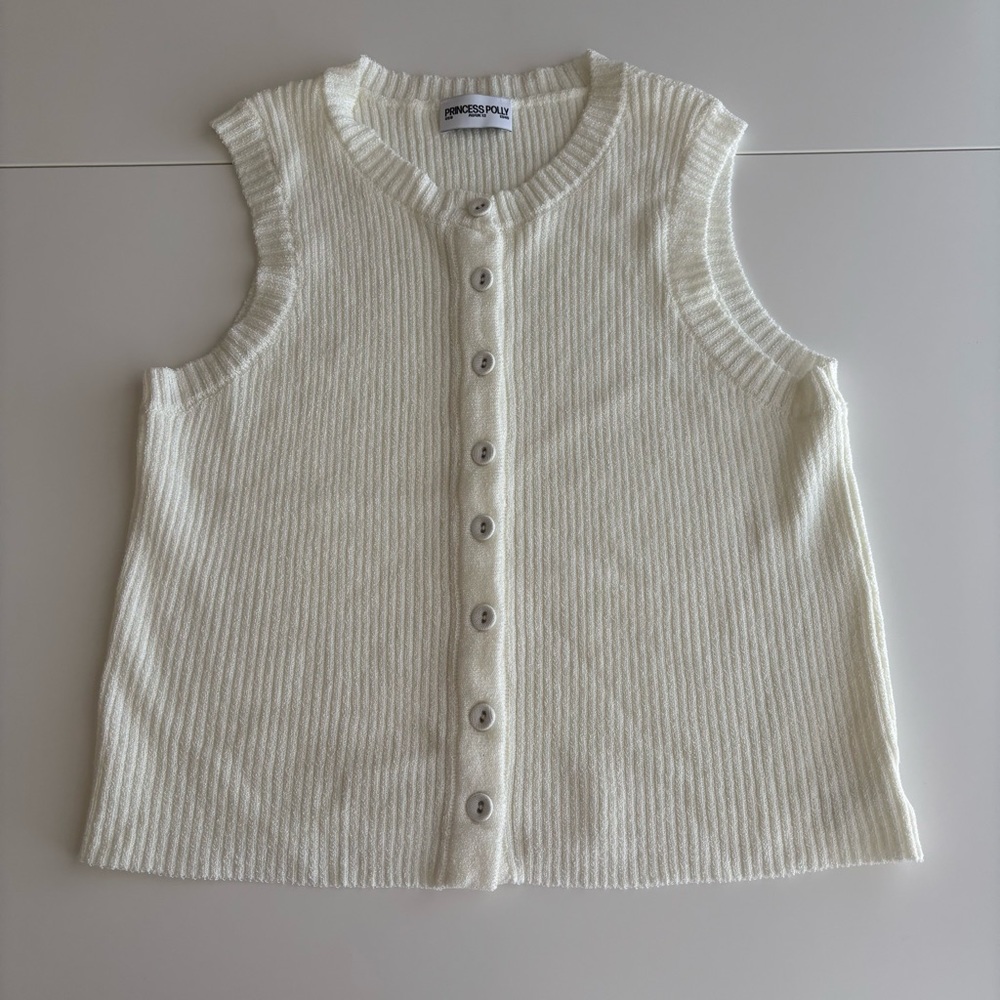 Princess Polly Cream Button Down Shirt